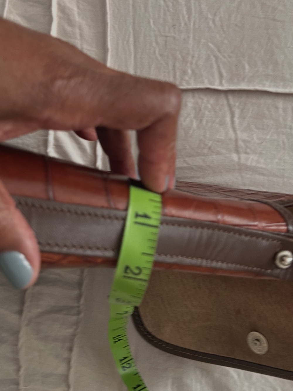 Dooney & Bourke Brown Crocodile-Embossed Messenger Bag - Picture 10 of 10
